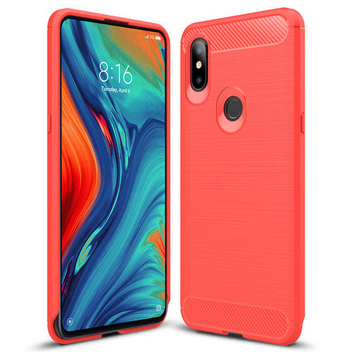 Flexi Slim Carbon Fibre Case for Xiaomi Mi Mix 3 - Brushed Red